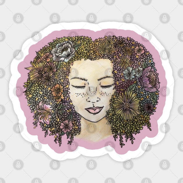 Flower Girl Sticker by dankdesigns